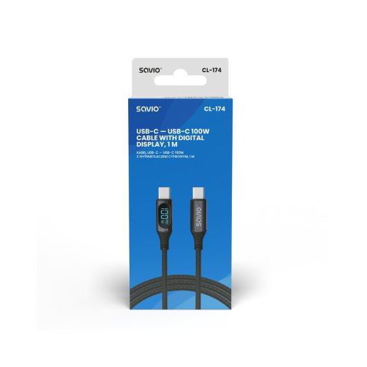CABLE USB-C SAVIO CL-174 NEGRO