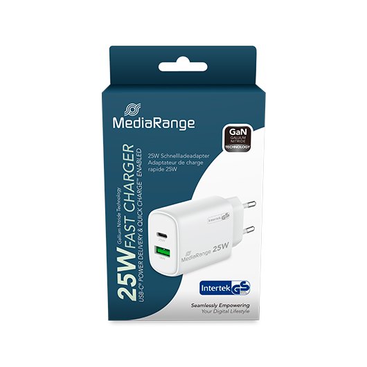 CARGADOR MEDIARANGE DUAL USB-A Y USB-C 25W