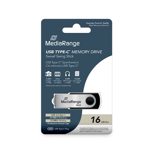 PENDRIVE 16GB USB 3.2 MEDIARANGE