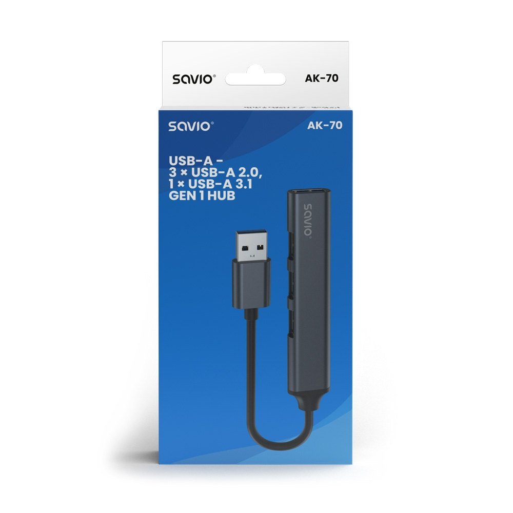 HUB USB(A) – 3 X USB(A) 2.0 + 1 X USB(A) 3.2 SAVIO