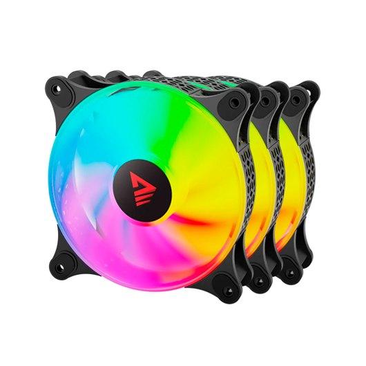 VENTILADOR 120X120 SAVIO BLAST ARGB PACK 3 UDS