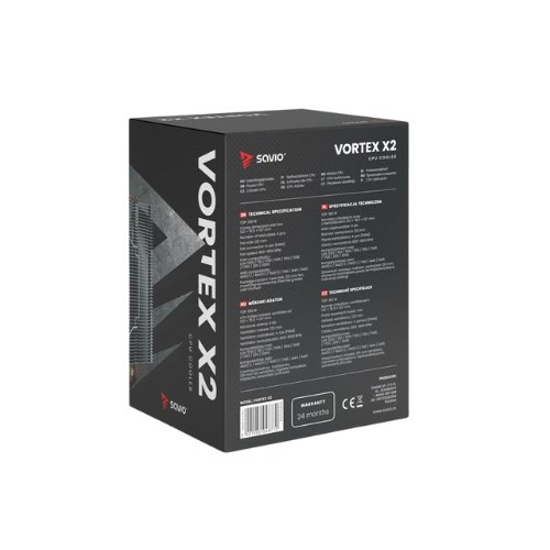 DISIPADOR CPU SAVIO VORTEX X2 BLACK
