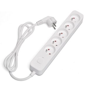 REGLETA DE 5 ENCHUFES 3M BLANCO SAVIO LZ-09