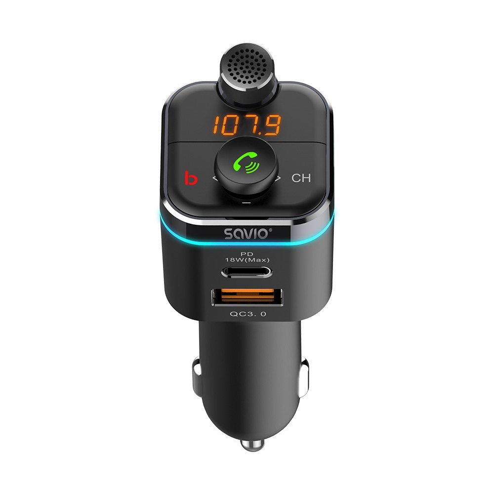 TRANSMISOR FM BLUETOOTH COCHE SAVIO TR-12