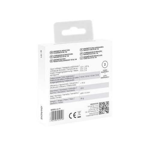 CARGADOR QI SAVIO 15W LA-11
