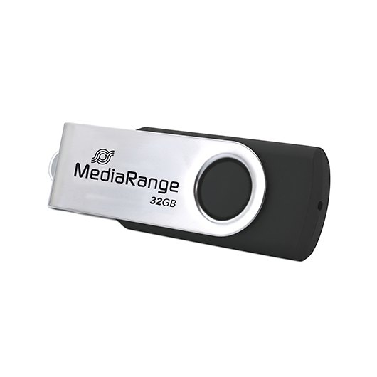PENDRIVE 32GB USB 2.0 MEDIARANGE SILVER-BLACK