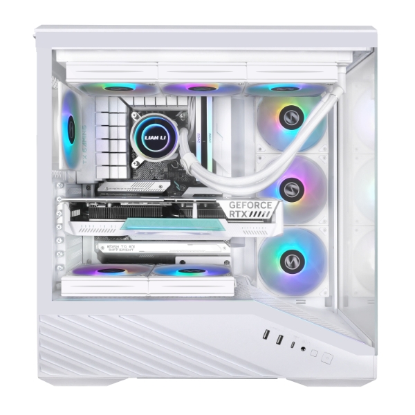 TORRE ATX LIAN LI V100 WHITE 4 VENT ARGB / MAX CPU COOL 180
