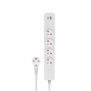 REGLETA DE 4 ENCHUFES + 2XUSB 1.5M SAVIO LZ-11