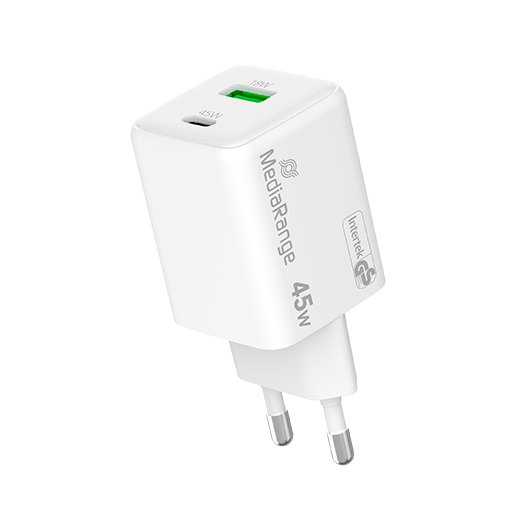 CARGADOR MEDIARANGE DUAL USB-A Y USB-C 45W