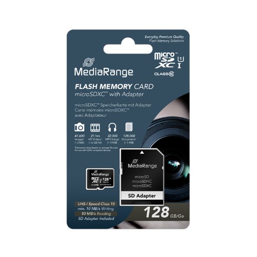 MEM MICRO SDXC 128GB MEDIARANGE + ADAPTADOR SD