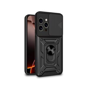 FUNDA COOL IPHONE 16 PRO HARD RING NEGRO ANILLO SUJECION/IM