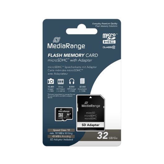 MEM MICRO SDHC 32GB MEDIARANGE + ADAPTADOR SD