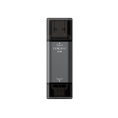 PENDRIVE 64GB TEAMGROUP X1 USB-A/USB-C GRIS